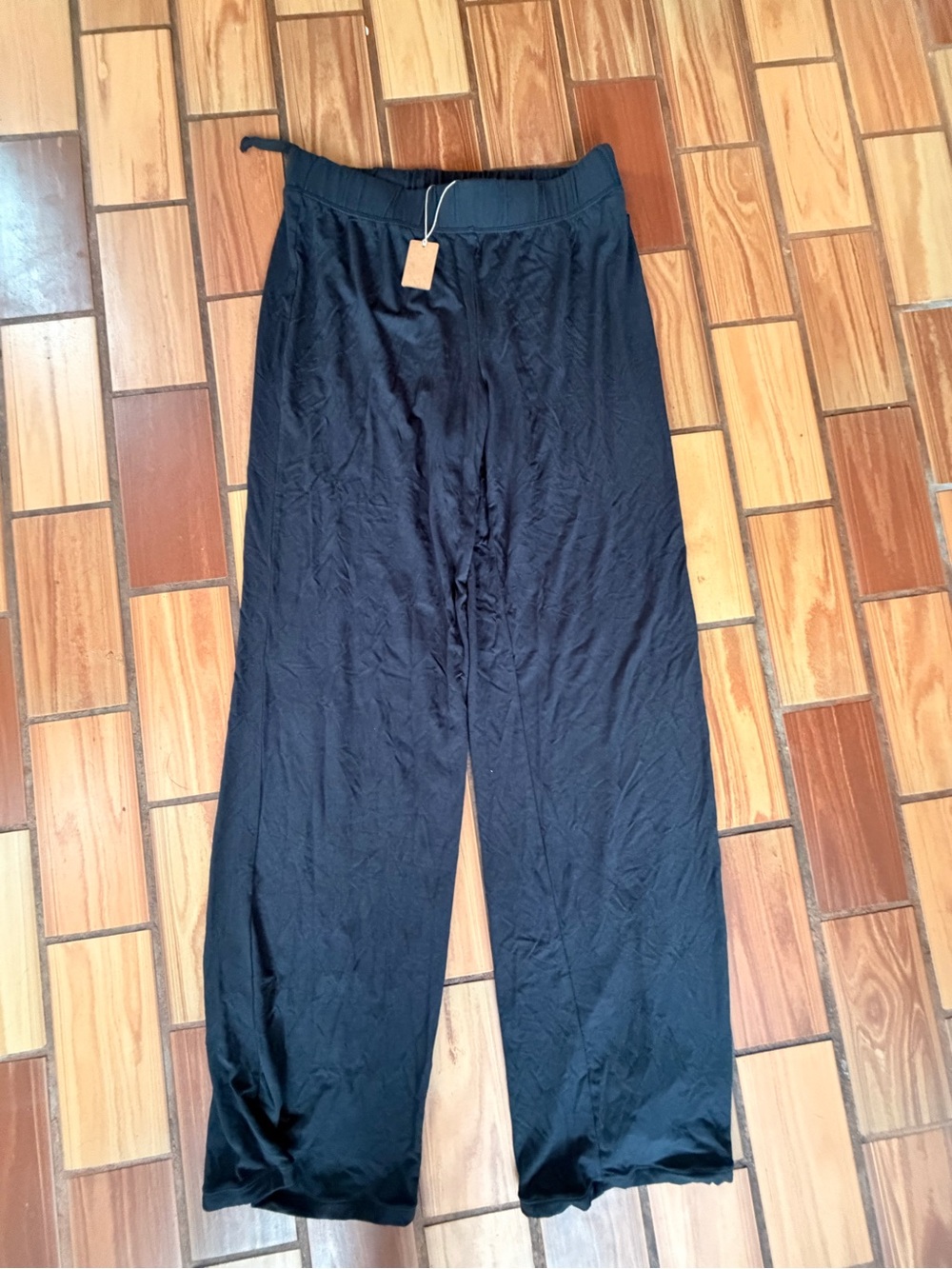 SKIMS Black Wide-Leg Lounge Pants